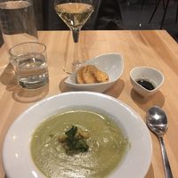 InvitationV- Broccoli soup was yum at Invitation V in Montreal