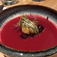 beet soup at Invitation V in Montreal
