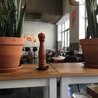 View of the restaurant from our table at Invitation V in Montreal