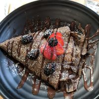 Gluten free buckwheat crepe at Invitation V in Montreal