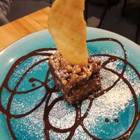 Brownie was quite tasty but not overly sweet! at Invitation V in Montreal