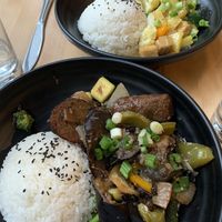 pineapple tofu bowl & szechuan bowl  at Invitation V in Montreal