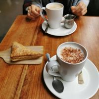 Dirty chai latte & pastry! at Invitation V in Montreal