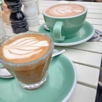 Cortado and Chai Latte ( both with soya) at The Salisbury Orangery in Salisbury