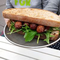 Sausage Sandwich at The Salisbury Orangery in Salisbury