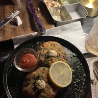 Crab cakes  at Flamingo Cocktail Club in Nashville