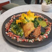 Chickpea omelette at Cafe Communidad in Mexico City