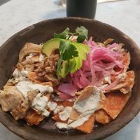 Chilaquiles at Cafe Communidad in Mexico City