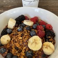 Warm granola with fruit  at Romancing The Bean in Burbank