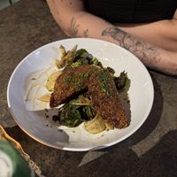 Sweet potato croquettes - only item on the regular menu labeled vegan  at Vintage Tavern in Port Huron