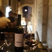 Local red wine Krajančić at Konoba Mareta in Korcula