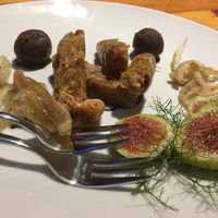 Vegan fig cake with chocolates at Konoba Mareta in Korcula