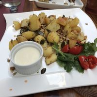 Roast potato with nuts and horseradish sauce at Konoba Mareta in Korcula