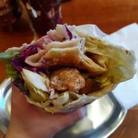 Vegan yufka döner with seitan and white sauce at Amara Stühlinger in Freiburg