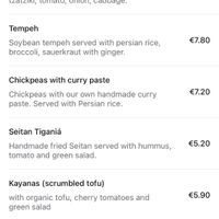 Main menu #Veganuary at Veganistan in Athens