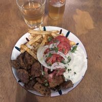 Seitan gyros with jalapeño kombuchaa  at Veganistan in Athens