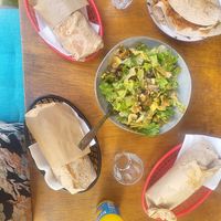 Seitan and tofu wraps at Veganistan in Athens