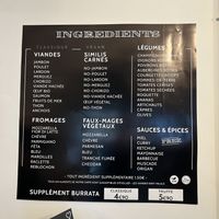 Ingredients available   at Lou in Lille