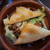 Samosas vegetales at La Lupe in Almeria