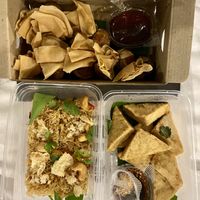 Vegan delivery boxes (all appetizers)   at Vegan Mahanakhon in Bangkok