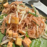 Stir fried vermicelli noodles  at Vegan Mahanakhon in Bangkok