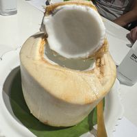 Young coconut  at Vegan Mahanakhon in Bangkok
