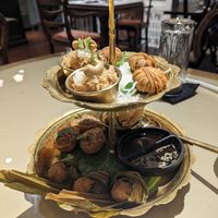 Appetizer plate at Vegan Mahanakhon in Bangkok