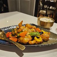 Cashew nut "chicken" at Vegan Mahanakhon in Bangkok