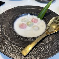 Coconut dumplings in coconut milk - I recommend it, delicious and sweet!!!  at Vegan Mahanakhon in Bangkok