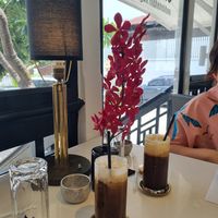 Iced coffee at Vegan Mahanakhon in Bangkok