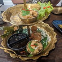 The sharing Platter. Kind of ate most of it before taking a picture! at Vegan Mahanakhon in Bangkok