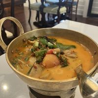 Tom Yam 215 baht  at Vegan Mahanakhon in Bangkok