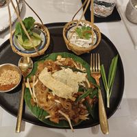 Vegan pad thai at Vegan Mahanakhon in Bangkok