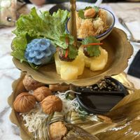 Appetizer sampler  at Vegan Mahanakhon in Bangkok