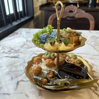 Appetizer platter  at Vegan Mahanakhon in Bangkok