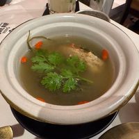 Stuffed bitter gourd broth at Vegan Mahanakhon in Bangkok