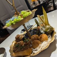 Appetiser platter at Vegan Mahanakhon in Bangkok