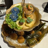 Appetiser platter at Vegan Mahanakhon in Bangkok