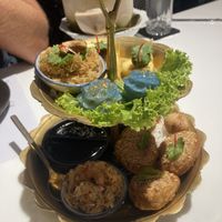 Appetiser platter  at Vegan Mahanakhon in Bangkok