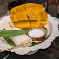 Sticky rice and mango to die for at Vegan Mahanakhon in Bangkok