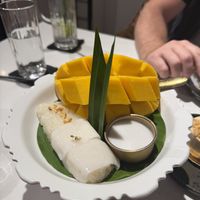 The classic mango and rice dessert!  at Vegan Mahanakhon in Bangkok