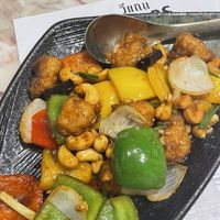 Sweet and sour chicken   at Vegan Mahanakhon in Bangkok