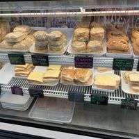 notice: vegan biscuits! (chorizo and sausage)  at Ash Coffee in Atlanta