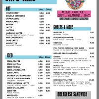 100% vegan menu page 1   at Café Mas in Chicago