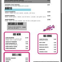 100 percent vegan menu page 3  at Café Mas in Chicago