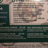 Veggie Menu at Fresh Guacamole Tequila & Bar in Ormond Beach