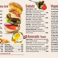 Vegan sandwiches (to the right side of the menu)    at Empire Bagel in Larchmont
