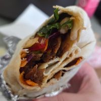 Mushroom wrap. Lots of flavours and generously filled at The Green Goose in Glasgow