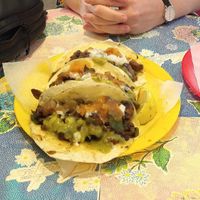 Mushroom tacos at La Fábrica Del Taco San Telmo in Buenos Aires