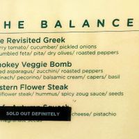 Menu, V supposedly vegan at Hunch in Geneva